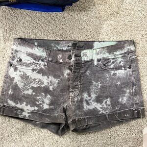 7 For All Mankind Tie-Dye Jean Shorts